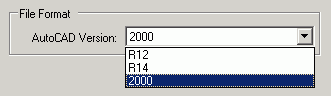 Exporter Options - AutoCAD DXF Format Versions Supported